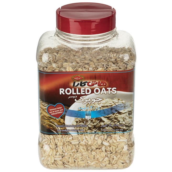 جو دو سر پرک هاتی کارا مقدار 500 گرم Hoti Kara Rolled Oats 500gr